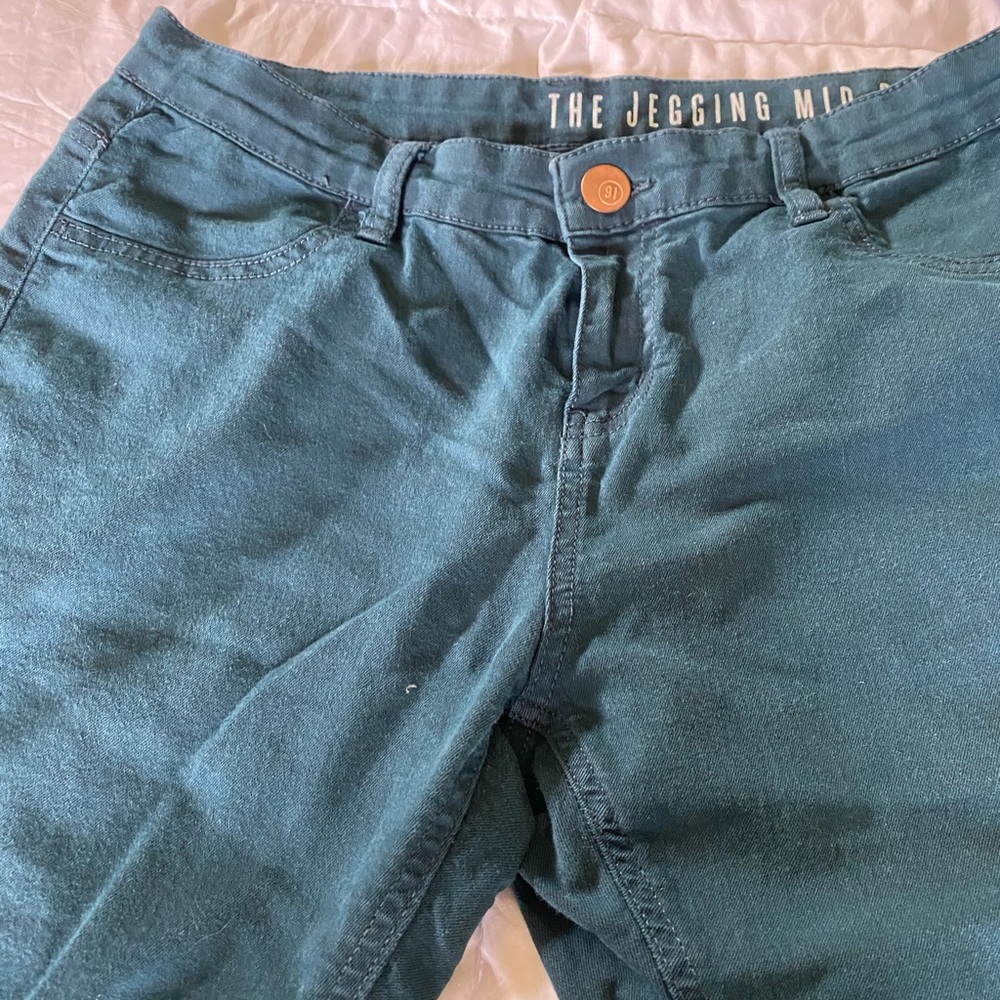 Teal jeggings